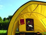 The Standard Pod awning, which is being developed, will boost living space by 50% and the Practical Caravan review team found it really handy