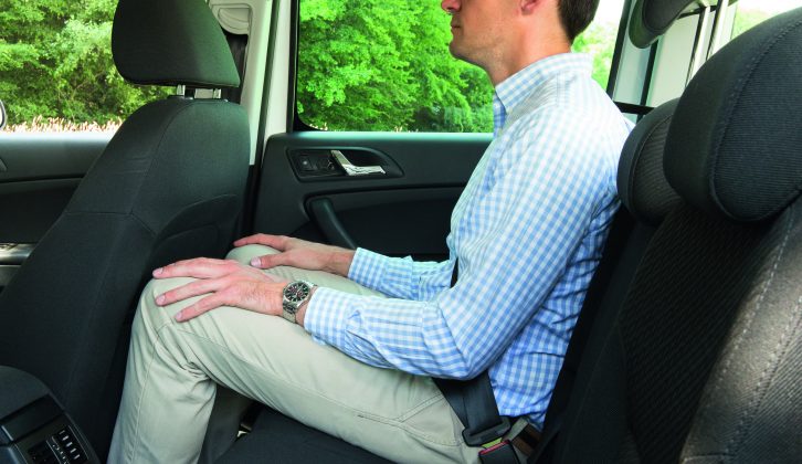 Two can sit comfortably on the Škoda Yeti's rear seat, but a six-footer may feel squeezed if behind a tall driver