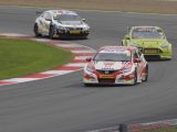 The BTCC is a fiercely competitive series – here's the Honda Yuasa Racing team in action