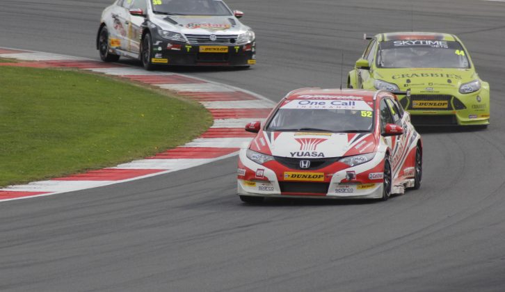 The BTCC is a fiercely competitive series – here's the Honda Yuasa Racing team in action