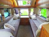 You'll never knock knees with the diners opposite in the 8ft-wide lounge, which is also flooded with light from the sunroof – read the Practical Caravan Buccaneer Cruiser review for the full story