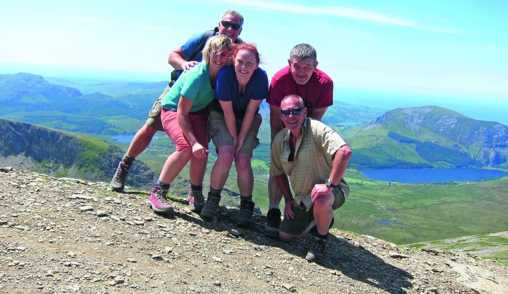 Our Clare and Emma scale the heights of Mount Snowdon as part of their challenge to tackle Three Peaks in a caravan