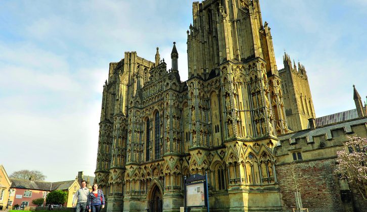 The beautifully ornate 13th century architecture of Wells Cathedral is a surprisingly grand sight in such a small town, as Practical Caravan's travel guide to Somerset reveals