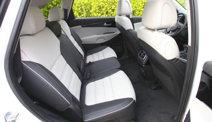 A flat floor for the middle row of seats in the new Kia Sorento makes them much more usable