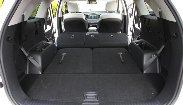 Drop the middle and rearmost rows of seats in the new Kia Sorento and there's bags of room, plus access is usefully wide