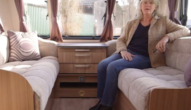 There's a lovely spacious lounge in the new 2015 Lunar Lexon 590, as Practical Caravan’s Claudia Dowell reports on The Caravan Channel