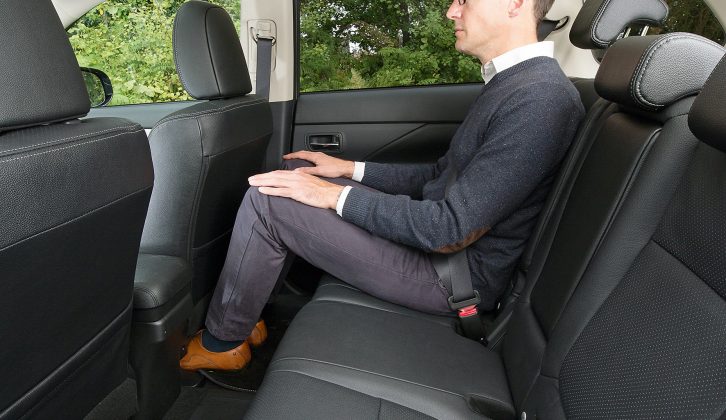 There is no compromise on leg or headroom in the Mitsubishi Outlander PHEV, unlike in many other hybrids