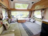The lounge of the Swift Lifestyle 2 is large enough for the seat benches to double as twin beds, but the better arrangement is as an enormous double