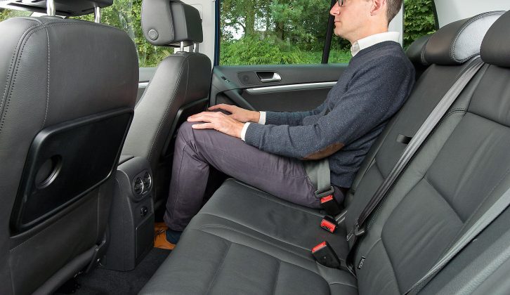 Rear-seat passengers get an air vent, but only as much legroom as they’d be granted in a small hatchback