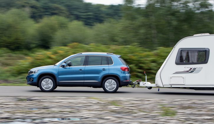 When towing along motorways, the VW Tiguan proved to be stable, performing admirably