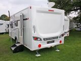 The alloy wheels hint at the delights in store when you step inside the family-friendly Sterling Eccles Sport 524 caravan