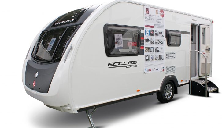 We named it our best caravan for small families in the Tourer of the Year Awards 2015 and this attractive graphite front and alloy wheels help to ensure that the Sterling Eccles Sport 524 caravan is a crowd pleaser!