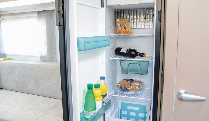 This Thetford fridge/freezer would not be out of place in a much larger caravan