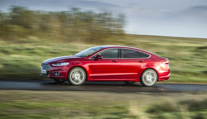 The new Ford Mondeo would be a head-turning choice for your caravan holidays