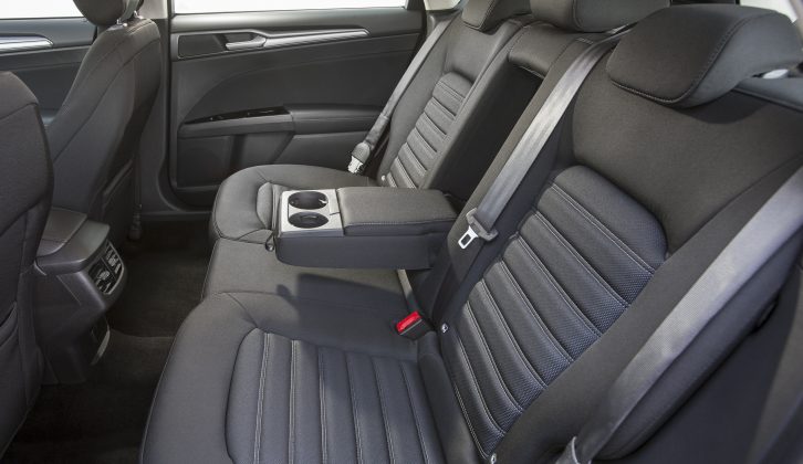 Rear seat space is decent – pull catches on the sides of the seats to flatten them and increase boot space