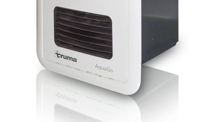The new Truma AquaGo is sold only in America and is an 'on demand' hot water system