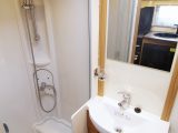 The Lunar Lexon 590 caravan has a decent washroom with a shower in its own cubicle, but we found the basin and showerhead a touch too low – seemingly designed for shorter people