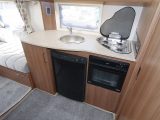 The kitchen has all the kit you need, plus ample worktop space in the 2015 Venus 460/2 budget caravan from Lunar