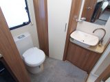 The large washroom has a separate shower cubicle in the Venus 460/2 caravan for 2015 – and the only budget element is that the shower is unlined