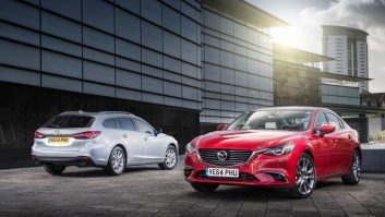 The facelifted Mazda 6 range is available in saloon and estate guise, and starts from £19,975 OTR