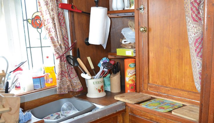 The caravan’s beautifully crafted wood interior was built by a ‘hedgerow carpenter’ in the late 1920s