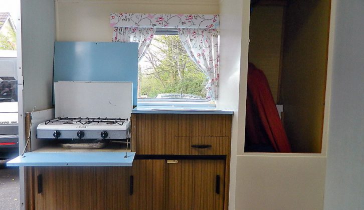Original features were kept where possible, teamed with pretty fabrics in this classic caravan
