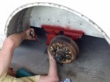 Gertie's brakes needed to be changed, as part of the renovation