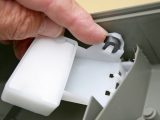 The hidden parts of a caravan toilet cassette, such as float mechanisms and magnets, can only be repaired by touch