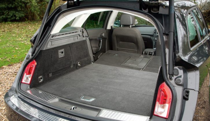 Flatten the seats to reveal a 1530-litre boot – good, but less than its Škoda Superb, Ford Mondeo and VW Passat rivals