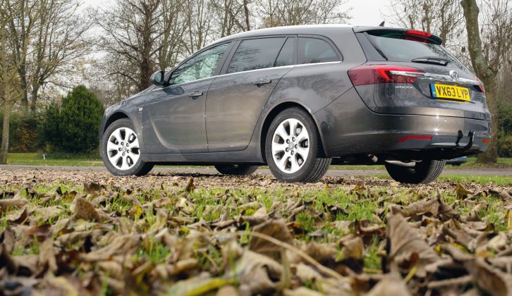 The stylish lines of this Sports Tourer hurt its load carrying capacity – read more in Practical Caravan's Vauxhall Insignia review