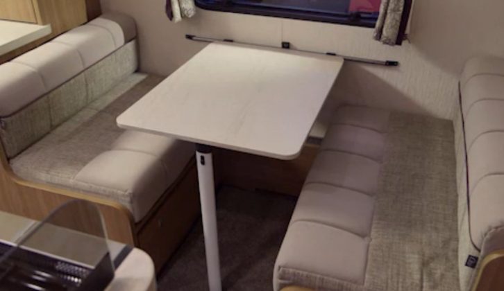 There's a handy dinette area in this Compass Rallye 530 – find out more in our TV show