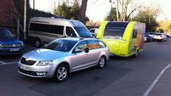 The Škoda Octavia Estate SE and the Adria Altea 4Four Go Signature made an eye-catching outfit