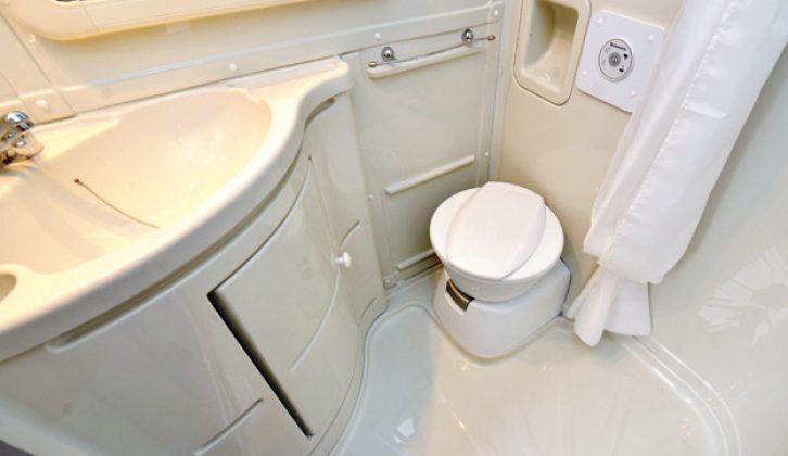 The washroom is surprisingly well equipped for such a diminutive tourer – perfect for two on their caravan holidays