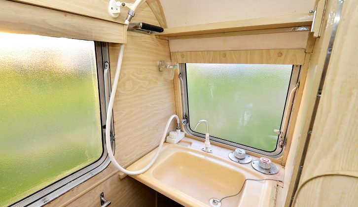 There's an Elsan plastic-unit toilet fitted inside this classic caravan