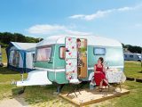 Caravan holidays in the Isle of Wight offer all the joys of a timeless seaside holiday – and we discovered vintage caravans at Whitecliff Bay Holiday Park