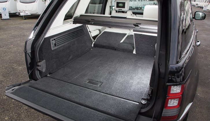 With the seats down, there are 2030 litres available – the tailgate makes the boot length long in this Range Rover