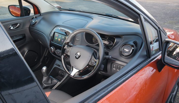 The Renault Captur has a bright, attractive cabin, although the finish and materials could be of a higher quality
