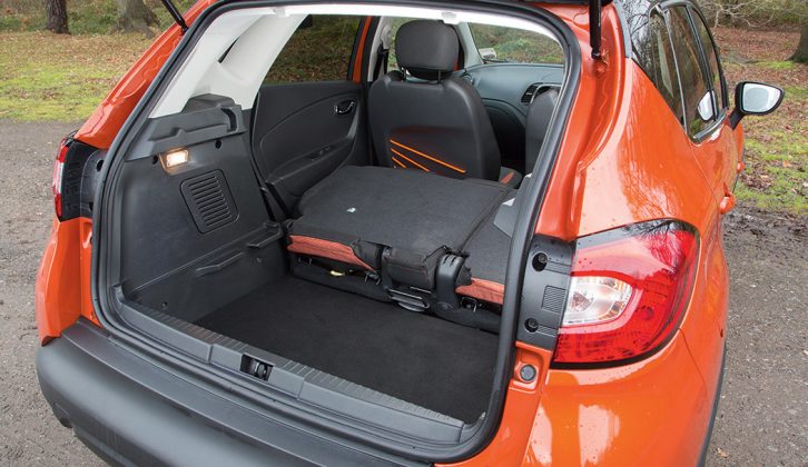 The maximum boot capacity in the Captur is 1235 litres, with a load length of 143cm