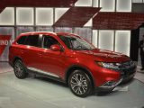 The facelifted seven-seat Mitsubishi Outlander was on display at the New York motor show
