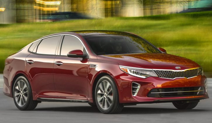 Kia's new Optima was revealed at the New York show – we look forward to seeing more details and learning what tow car potential it has