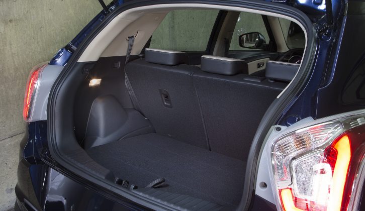 There is a 423-litre boot in the SsangYong Tivoli and a wide opening for easy loading