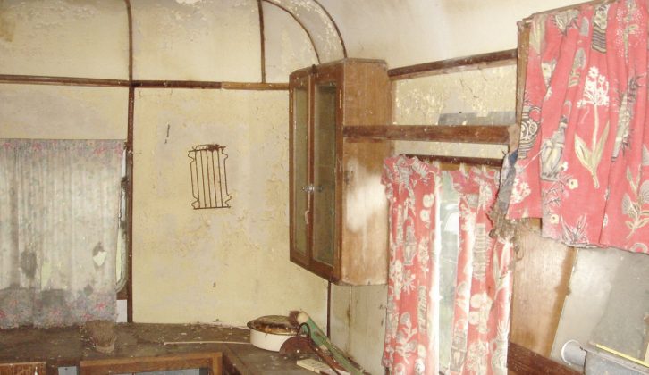 The Cheltenham's interior was in a very sorry state when they discovered the van in June 2010