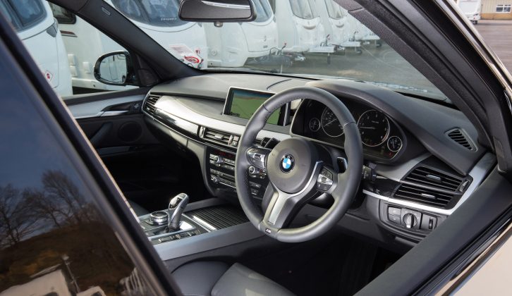 There’s lots of legroom thanks to a fully adjustable seat and wheel in the BMW X5