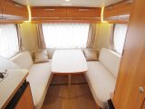 The end lounge is the main dining area in the Eriba Touring GT Troll 530
