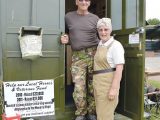DIYer Paul and wife Helen in full military garb, with their van for the Hunstanton military rally in Norfolk