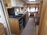 Remove the drainer and you’re treated to a vast amount of worktop space in the six-berth 2015 Quasar's kitchen