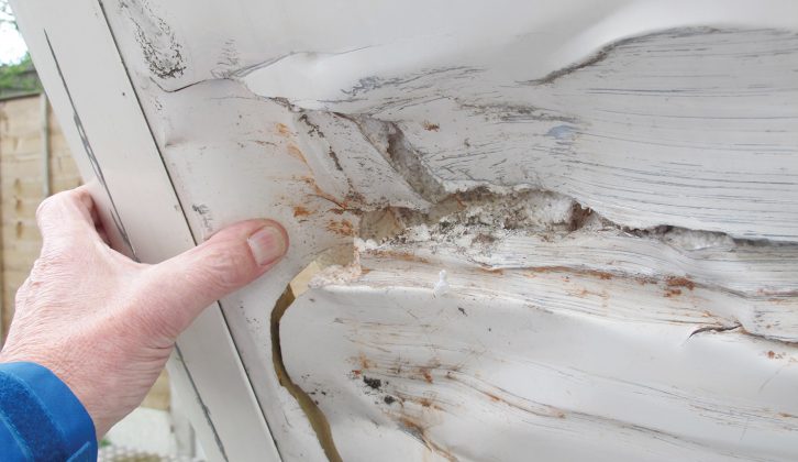 When there’s damage to the sidewall of a caravan constructed using the Alu-Tech system, a replacement has to be obtained from Bailey, the manufacturer
