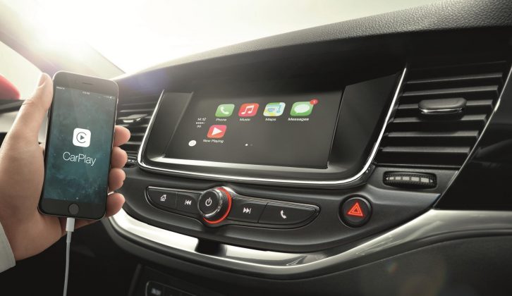 A new generation IntelliLink infotainment system will be available on the new Vauxhall Astra