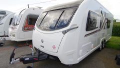 If you need an upmarket caravan for two, consider the Swift Elegance 630, with its fixed French double bed and rear washroom