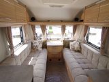 There's a spacious lounge with twin facing sofas that turn into a large double bed in the new Coachman Vision 520/4